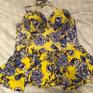 Super cute peplum vintage style bikini/tankini